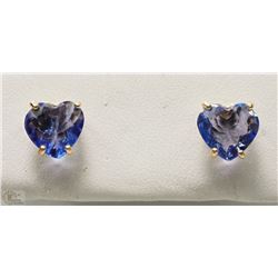 #30-14K GOLD TANZANITE EARRINGS