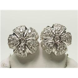 #33-18K GOLD DIAMOND(1.9CT) EARRINGS