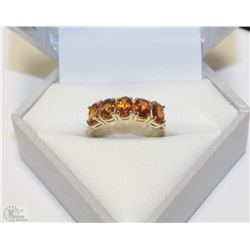 10K YELLOW GOLD MADEIRA CITRINE RING SIZE 6.5 WITH