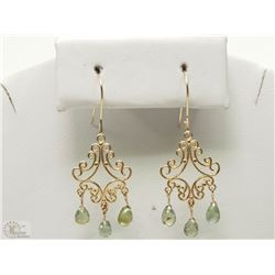 #46-14K GOLD SAPPHIRE(2.7CT) EARRINGS