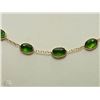 Image 2 : #49-14K GOLD CHROME DIOPSIDE NECKLACE