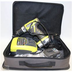RYOBI 12V DRILL W/ 2 BATTERIES & CHARGER