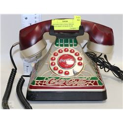 VINTAGE COCA COLA TIFFANY STYLE LIGHT UP BASE PUSH