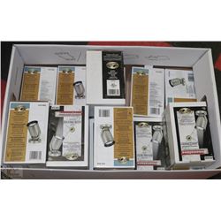 14 HAMPTON BAY ROUND BACK UPLIGHTS BRUSHED STEEL