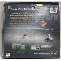 GOLD ZINC DOG EXERCISE PEN 