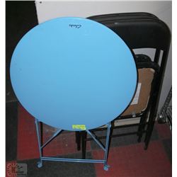 CLARKES FOLDING METAL TABLE WITH 2 CHAIRS