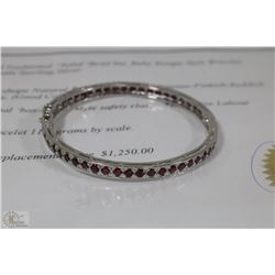 .925 LADIES HAND FASHIONED "SOLID" BEAD SET RUBY
