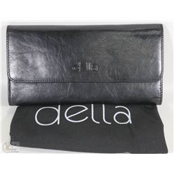 NEW DELLA LEATHER KAREN WALLET BLACK COLOR