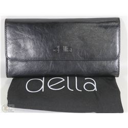NEW DELLA LEATHER KAREN WALLET BLACK COLOR