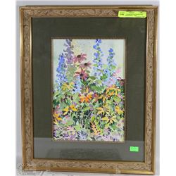 GENUINE DIAMOND & GEMSTONE FRAMED PAINTING " THE