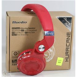 NEW BLUEDIO BLUETOOTH WIRELESS OVEREAR HEADPHONES