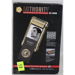 NEW AUTHORITY RECHARGABLE ELECTRIC RAZOR