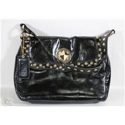 NEW DELLA LEATHER LINDA  PATENT BLACK COLOR