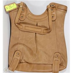 NEW DELLA LEATHER KAITLYN PURSE GINGER COLOR