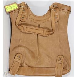NEW DELLA LEATHER KAITLYN PURSE GINGER COLOR