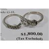 Image 1 : 2PC 14KT WHITE GOLD DIAMOND ENGAGEMENT RING SET