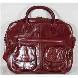 NEW DELLA LEATHER KATHY LAPTOP BAG RED COLOR