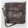 Image 1 : NEW DELLA LEATHER CINDY PURSE CHOCOLATE BROWN
