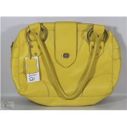 NEW DELLA LEATHER SADIE PURSE BUTTER YELLOW COLOR