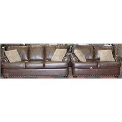 1495 BROWN BONDED LEATHER NAILHEAD