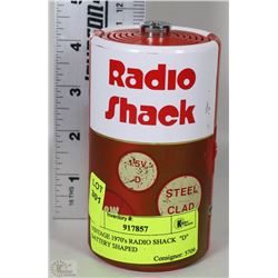 VINTAGE 1970's RADIO SHACK  "D" BATTERY SHAPED