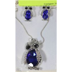 AUSTRIAN CRYSTAL OWL SET