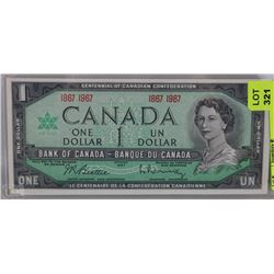CANADIAN CENTENNIAL $1 BILL UNC