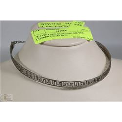 .925 VINTAGE STERLING SILVER CHOKER NECKLACE