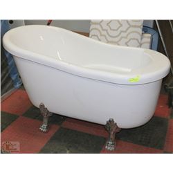 CHROME CLAWFOOT DEEP SOAKER TUB