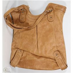 NEW DELLA LEATHER KAITLYN TOTE GINGER COLOR