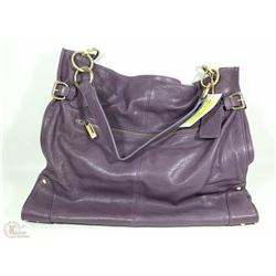NEW DELLA LEATHER SUSAN PURSE AUBERGINE(PURPLE)