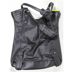 NEW DELLA LEATHER KAITLYN TOTE EBONY  COLOR