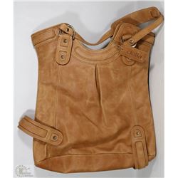 NEW DELLA LEATHER KAITLYN TOTE GINGER COLOR