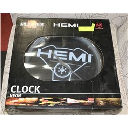 DODGE HEMI NEON CLOCK