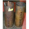 Image 1 : 2 MID SIZE  ARTILLERY SHELLS 14" TALL