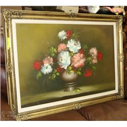 VINTAGE OIL PAINTING – FLOWERS IN A POT
