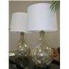 Image 1 : PAIR OF LARGE SHOWHOME GLASS LAMPS