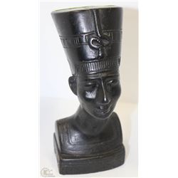 8" WOOD EGYPTIAN PHARAOH HEAD - MADE IN EGYPT