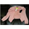Image 1 : PINK DRESS JACKET WITH BLACK FLORAL MOTIVE XL