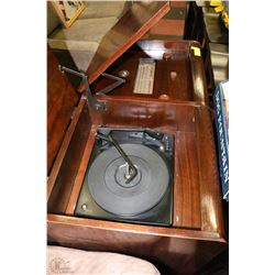 VINTAGE CABINET STEREO RECORD PLAYER