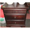 Image 1 : SHOWHOME WOOD 3 DRAWER NIGHT STAND