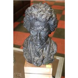 VINTAGE BEETHOVEN BUST 14", SIGNED AUSTIN