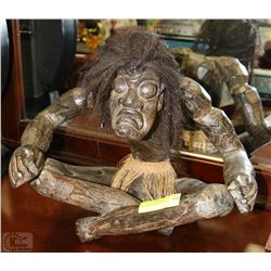 CARVED WOODEN MAN STATUE