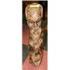 Image 1 : SOLID WOOD OWL AND MAN "TOTEM LIKE" POLE