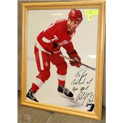 FRAMED PAUL COFFEE AUTOGRAPHED PHOTO (23" X 19")