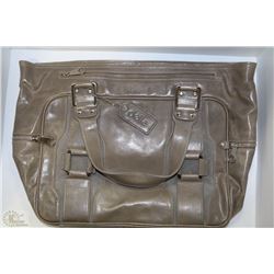 NEW DELLA  LEATHER ALLISON MISTY GREY COLOR PURSE