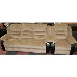 BLANCO BLACK AND BEIGE FABRIC AND LEATHERETTE