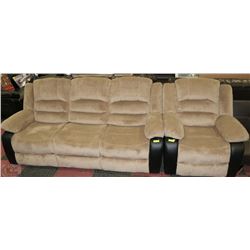 BLANCO BLACK AND BEIGE FABRIC AND LEATHERETTE