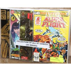 COLLECTION OF 28 ALL #1 COMICS