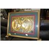 Image 1 : GALLERY FRAMED ART - GOLD WORLD MAP (40" X 31")